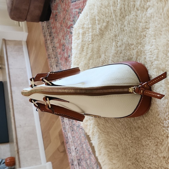 NWT Dooney & Bourke Ivory Zip Zip Pebbled Leather Satchel π€π€π - Picture 7 of 16